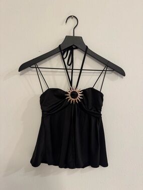 Black Sun Halter Top